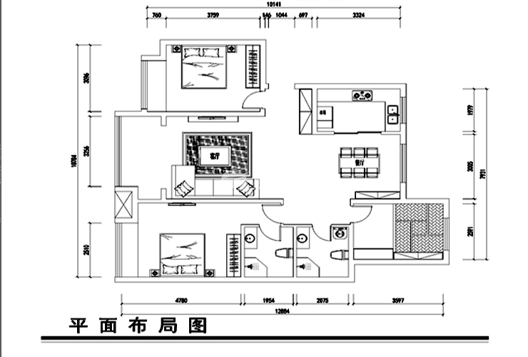 榮盛紫提東郡-125平-中式風(fēng)格-平面布局圖.jpg