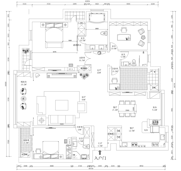 鐵西金地檀府-137平-美式風(fēng)格-平面圖.jpg